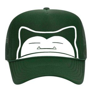 NEW Pokemon Snorlax Peeker Head Foam Trucker Mesh Snapback Hat DARK GREEN